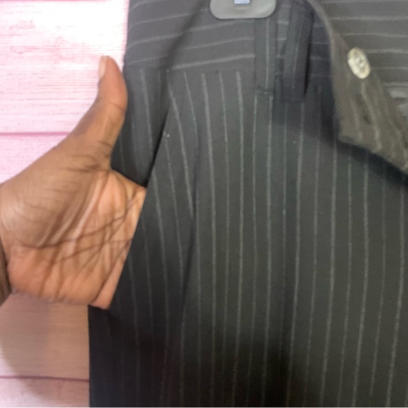 Michael Michael Kors Millbrook Fit Black Pinstripes Pants Size 10 - Picture 6 of 8
